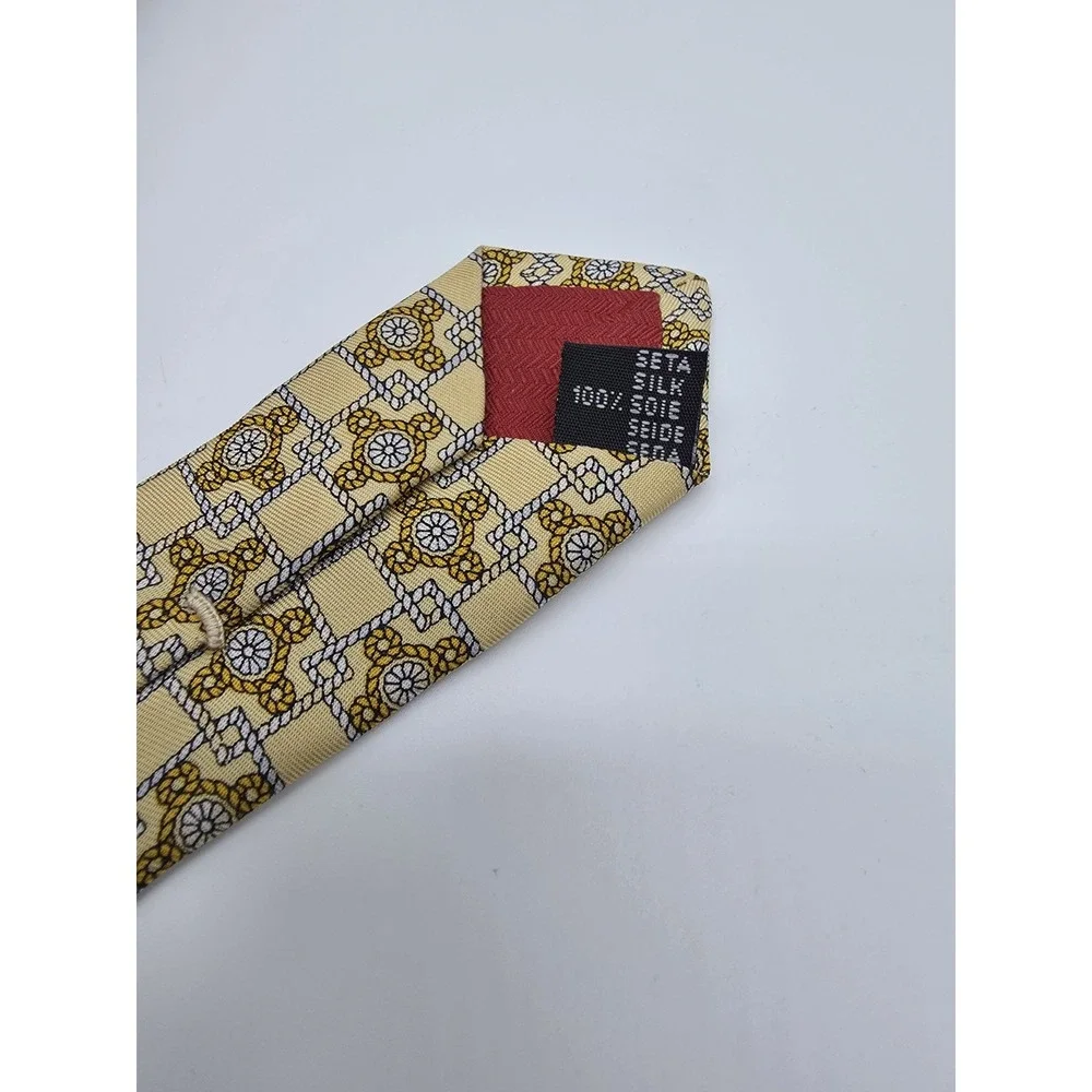 VTG St Dupont Handmade 100% Silk Extra Long Multicolor Tie 62